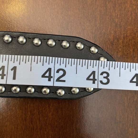 Ivan Silver Gold Engraved Horse Head Buckle Studded Tooled Rodeo Cowboy Belt 38 - Picture 7 of 12